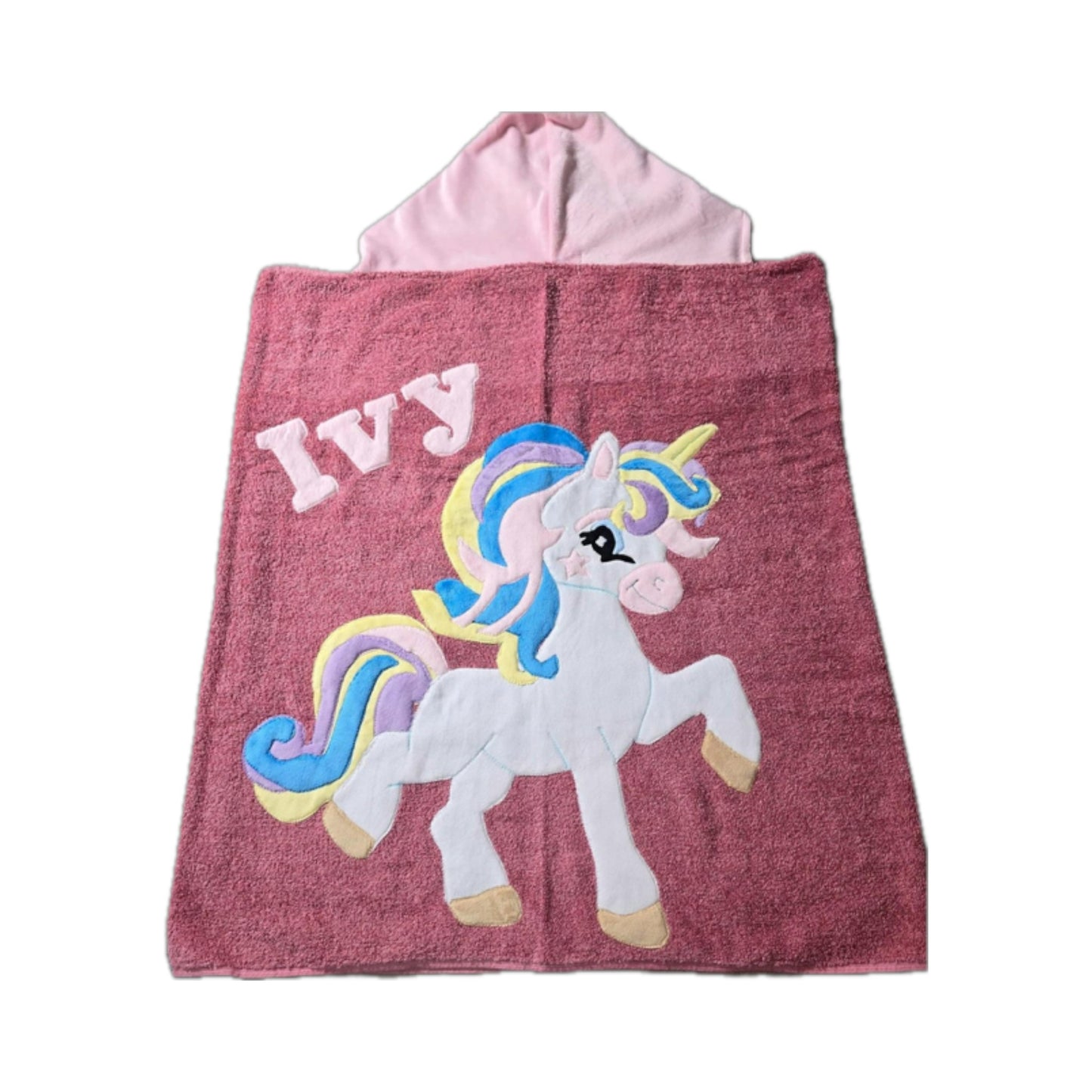 Ivy Minky Unicorn Design Hooded Towel