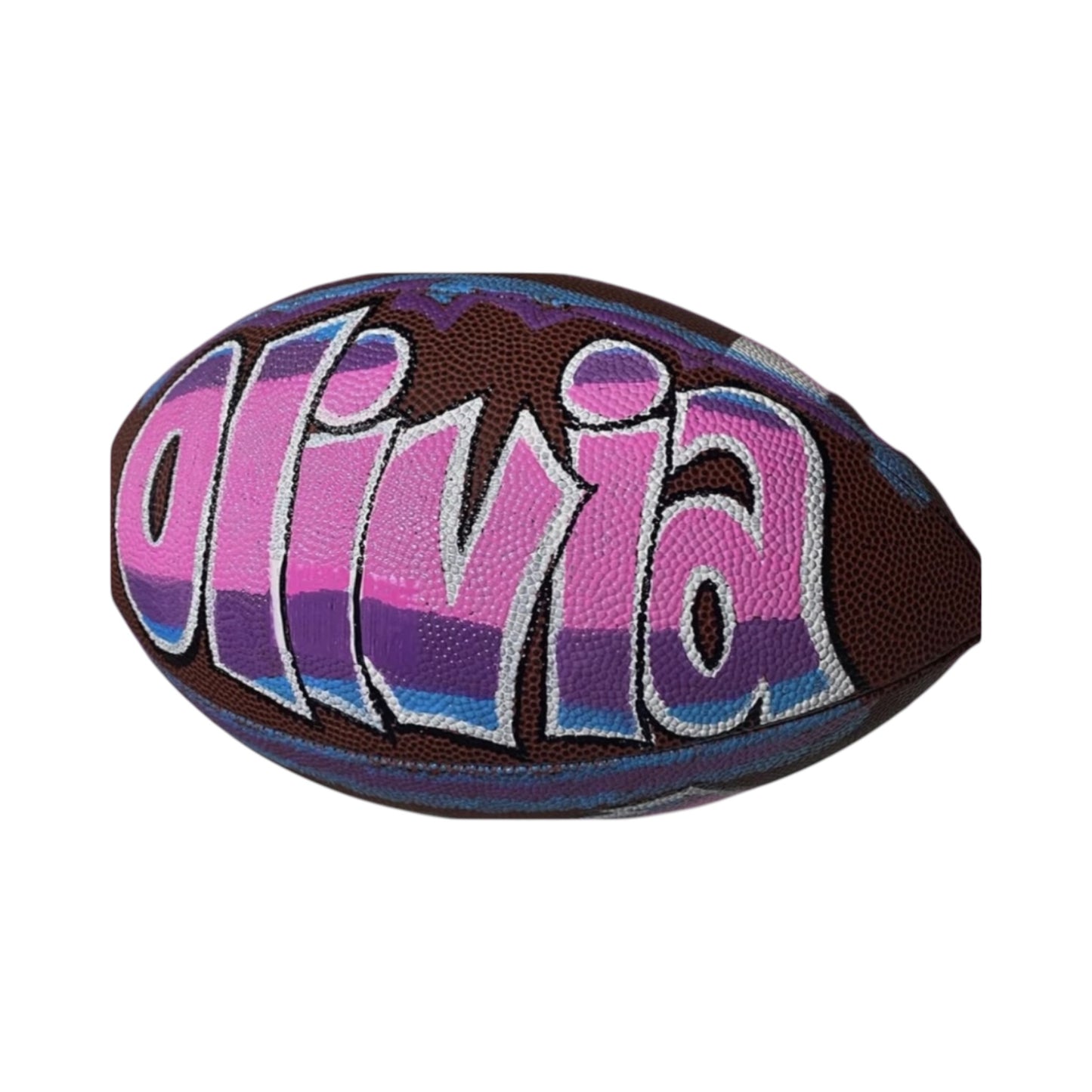 Olivia Hand Painted Personalized Football