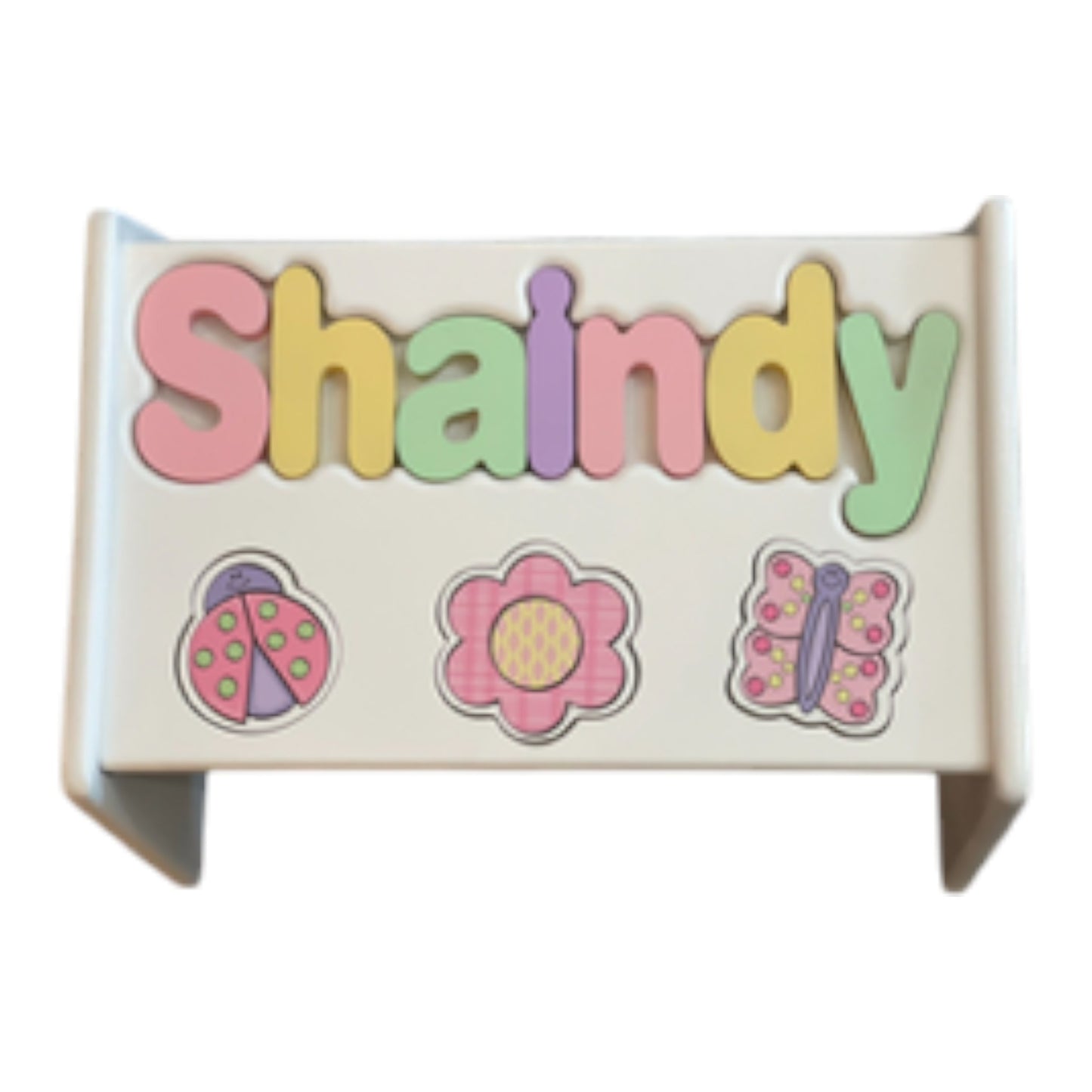 Shaindy Garden Theme Personalized Puzzle Stool