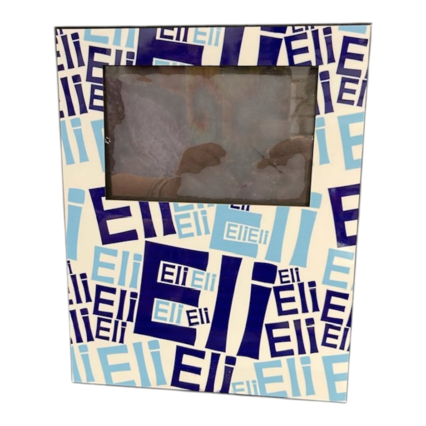 Eli Blues Scattered Name Personalized Picture Frame
