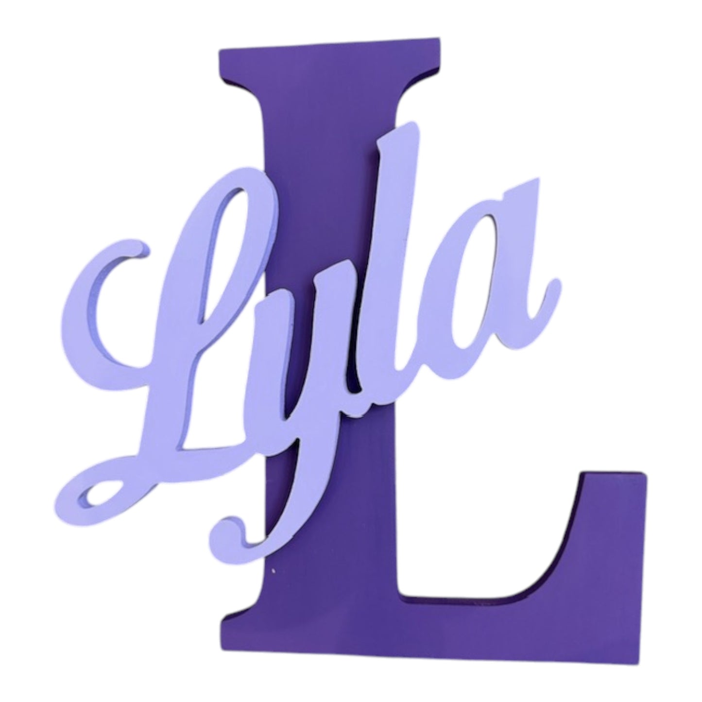Lyla Purple/Lavendar Personalized Initial/Name Wall Plaque