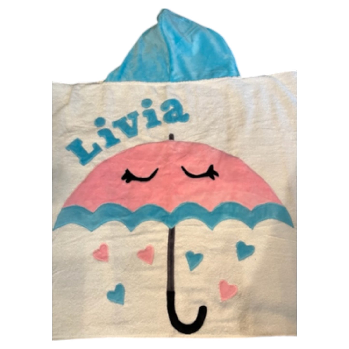 Livia Minky Umbrella Design Hooded Towel