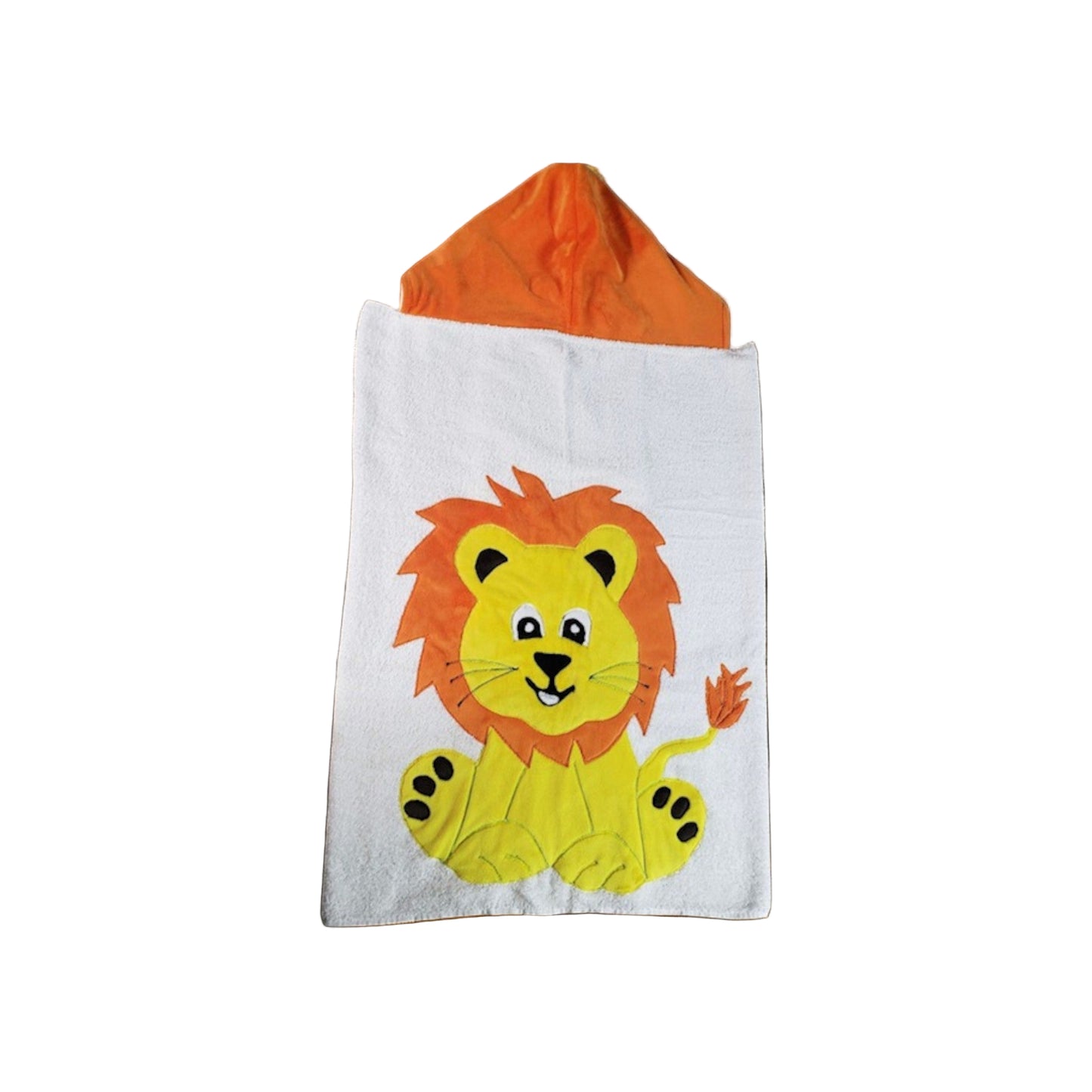 Minky Lion Design Hooded Towel