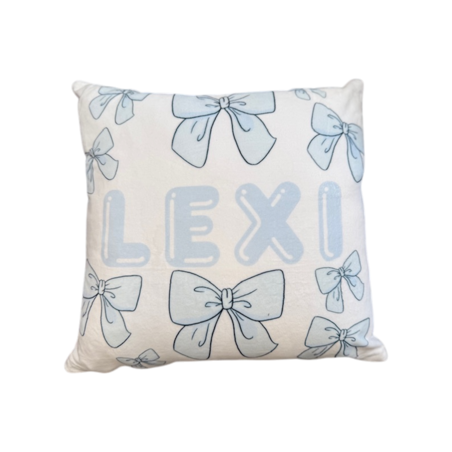 Lexi Bows Theme Personalized Pillow
