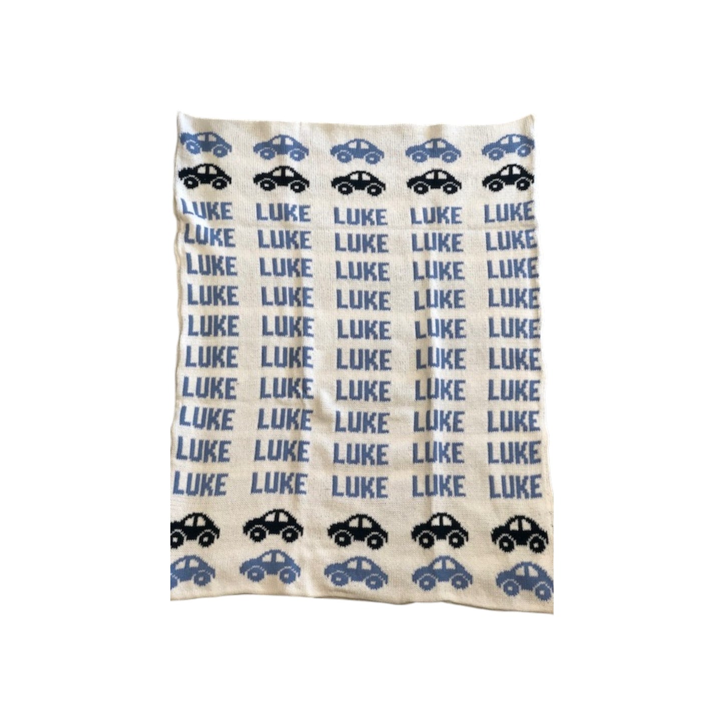 Luke Cars Theme Personalized Cotton Knit Blanket