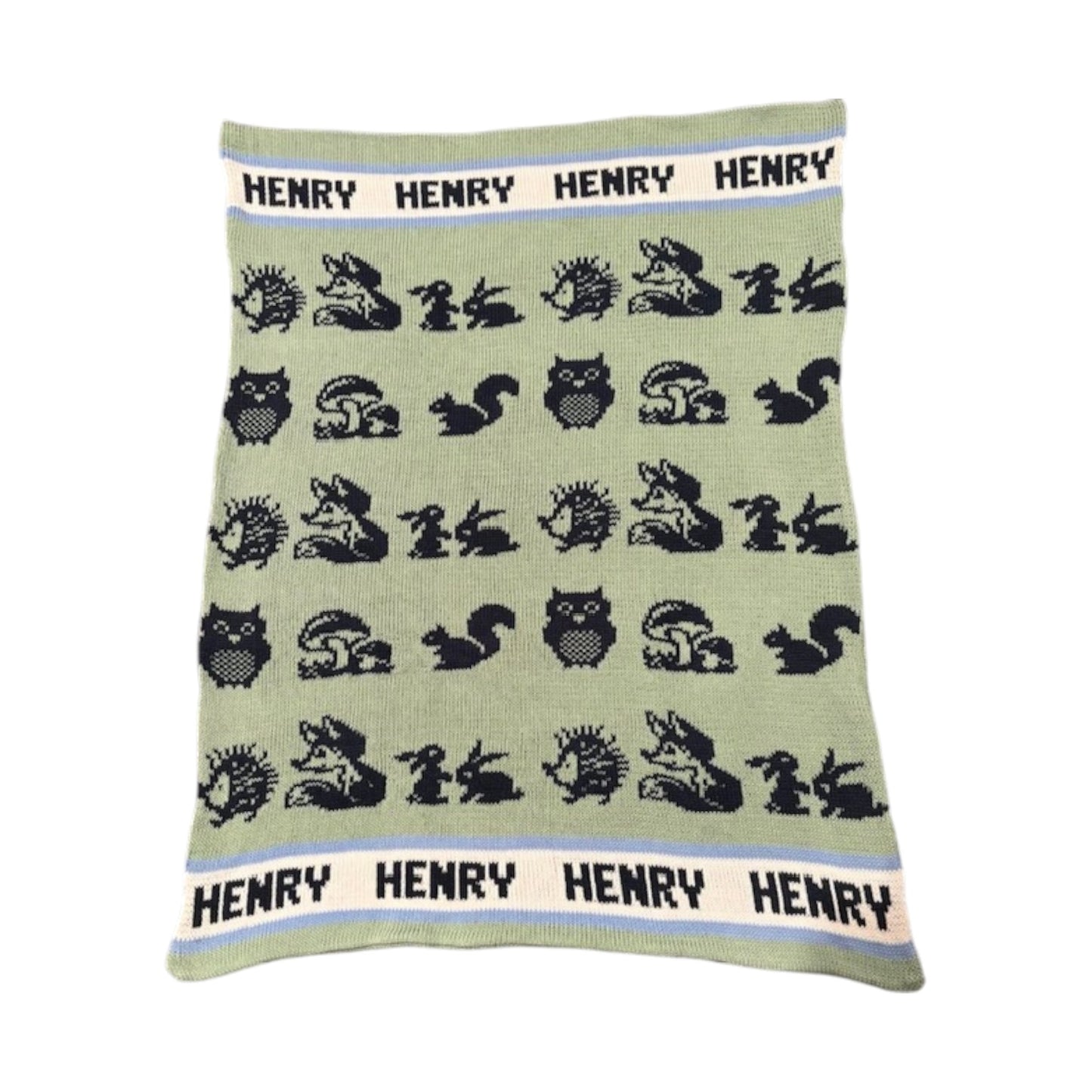 Henry Woodland Animals Theme Cotton Knit Blanket