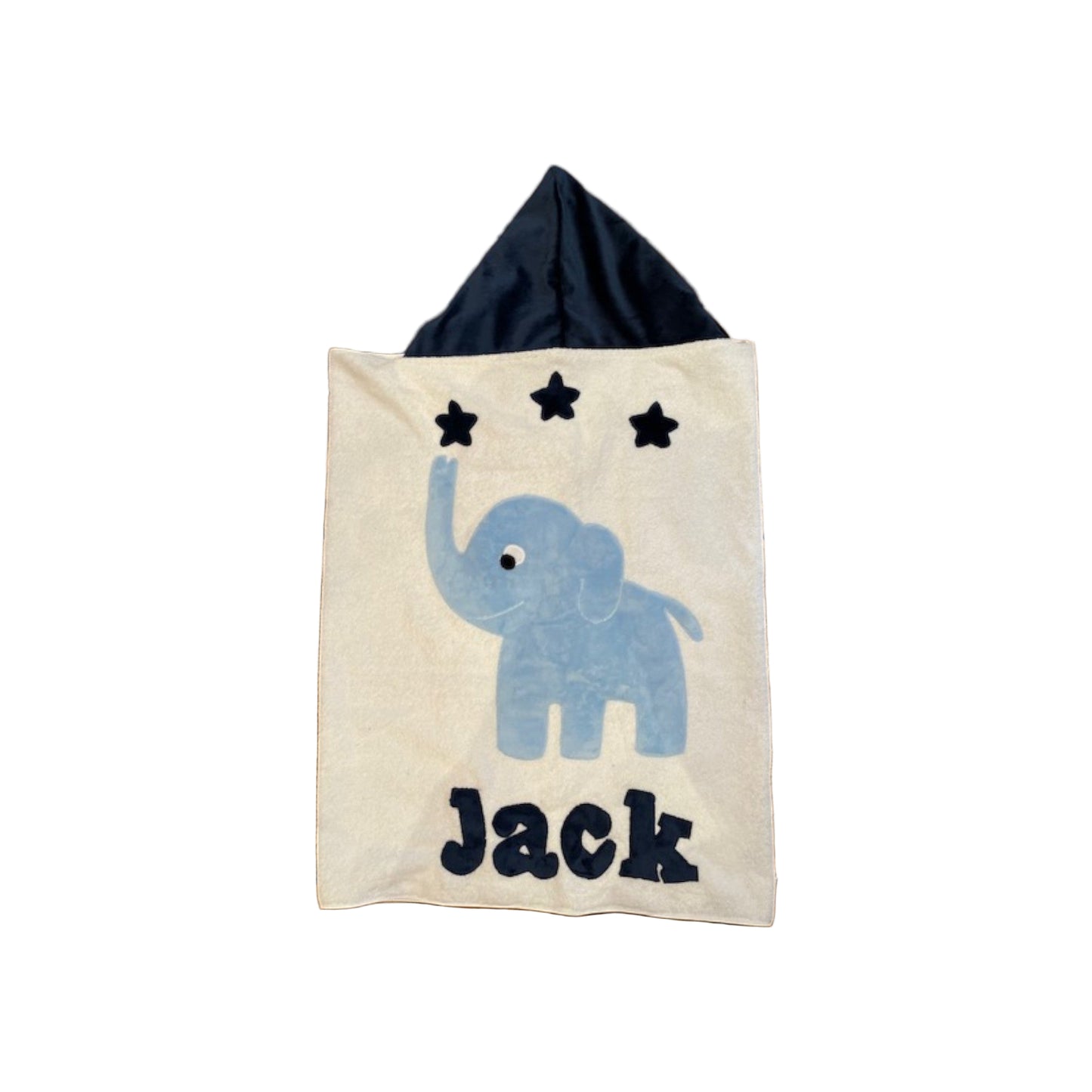 Jack Minky Elephant Design Hooded Towel