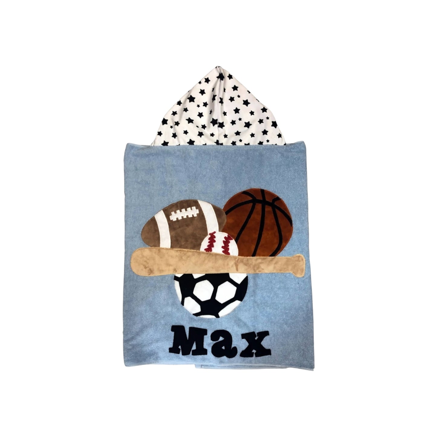 Max Minky Sports Design Hooded Towel