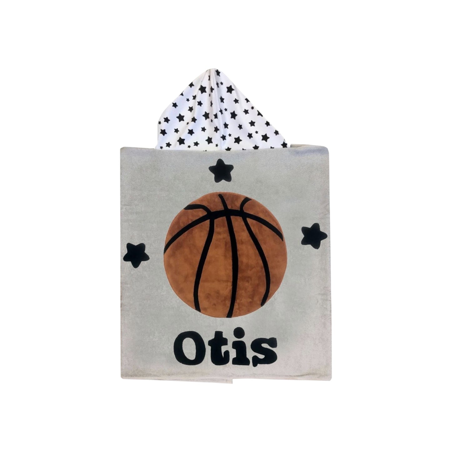 Otis Minky Basketball Design Hooded Towel