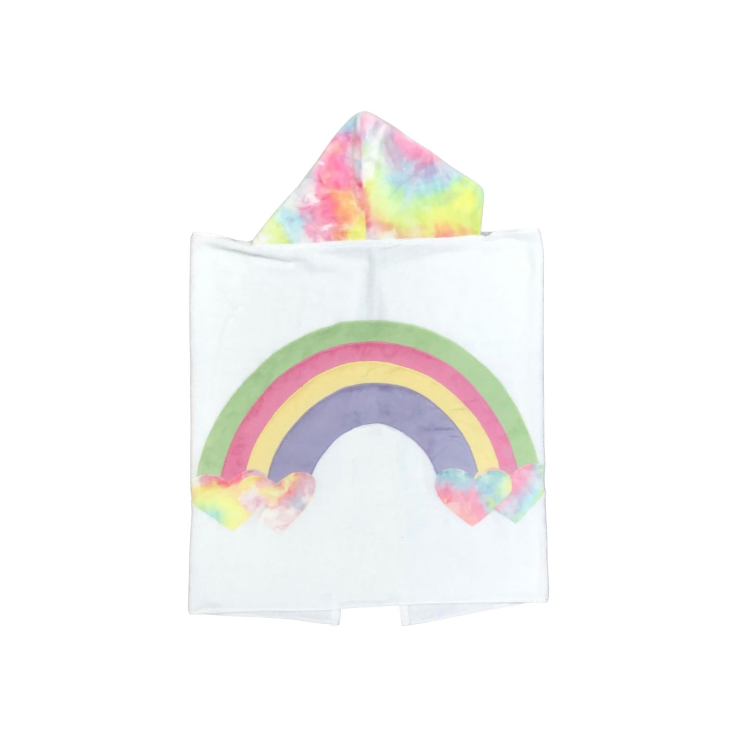 Pastel Minky Rainbow Design Hooded Towel