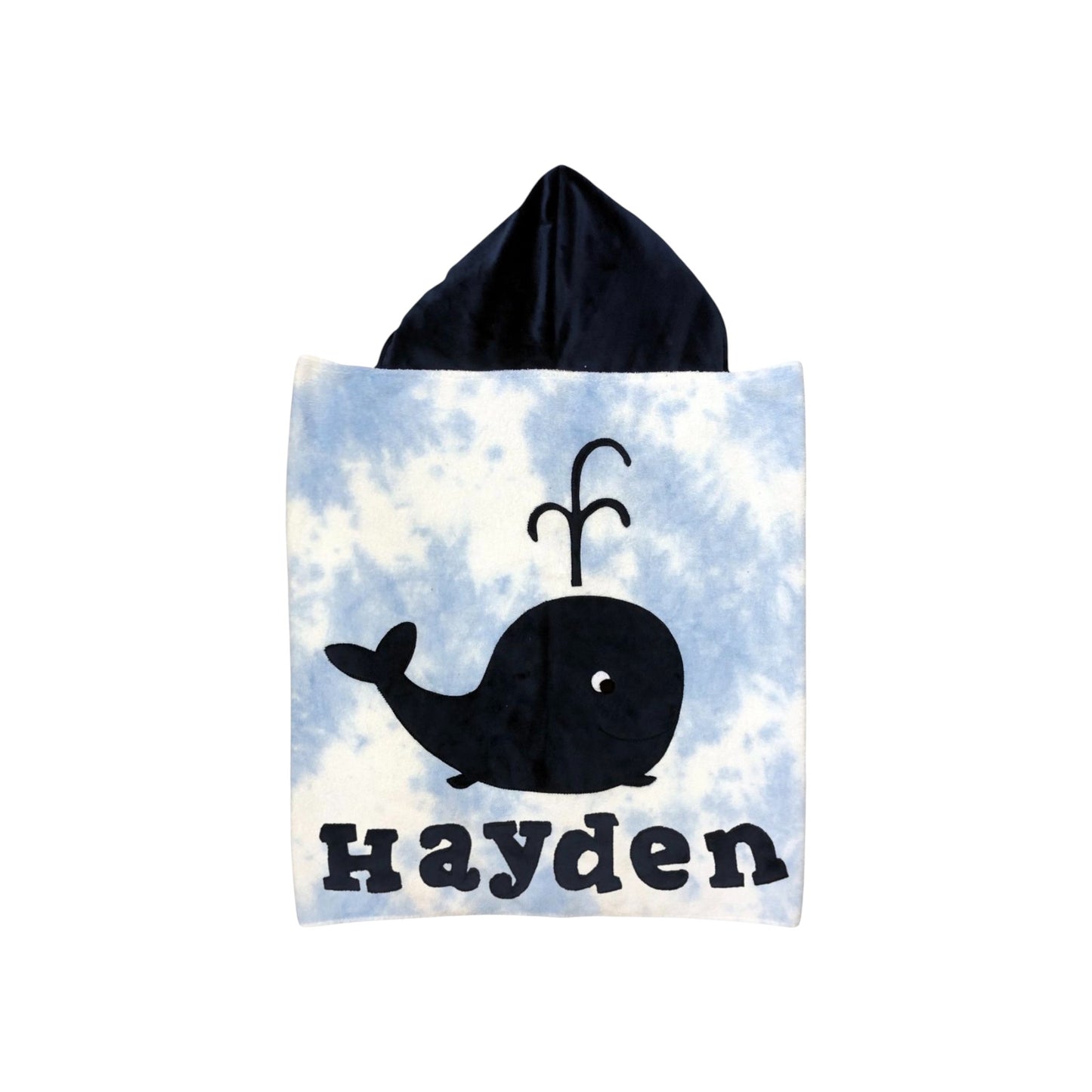 Hayden Minky Whale Design Hooded Towel