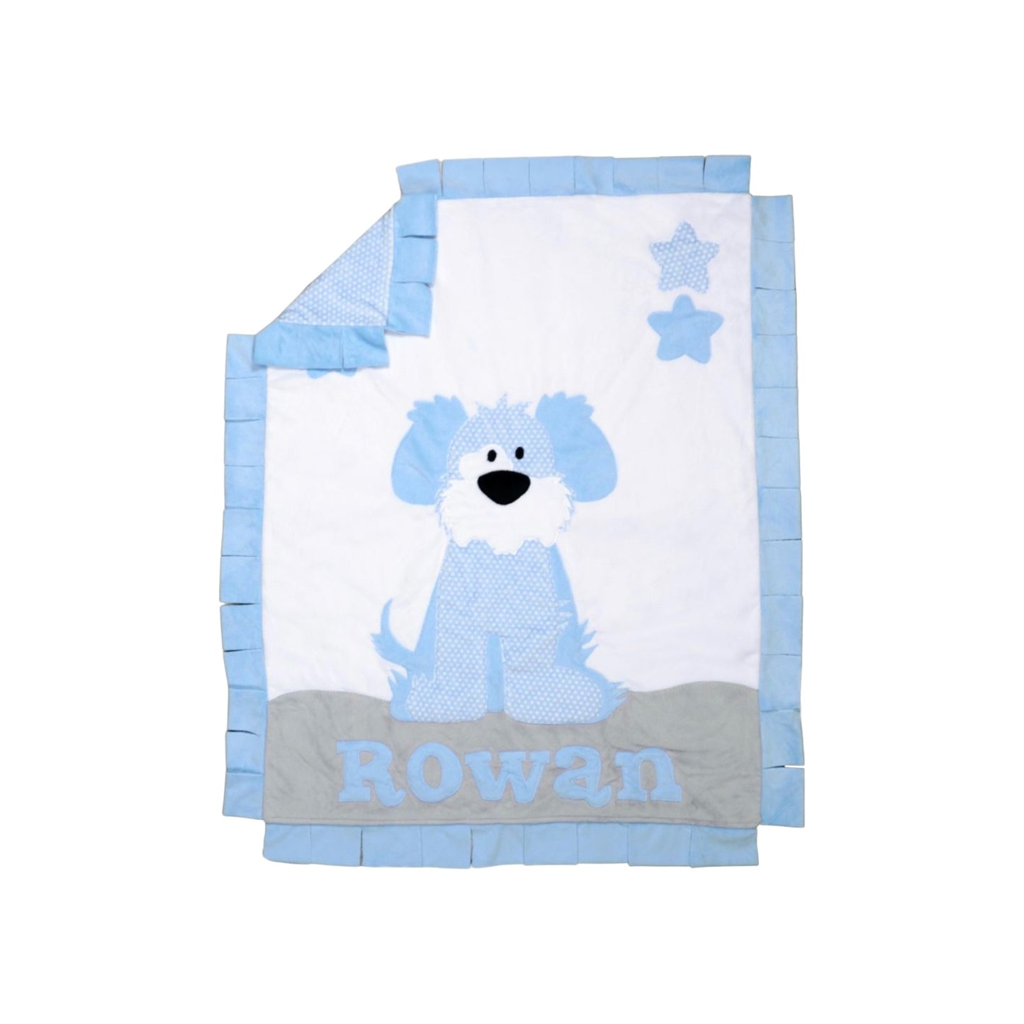 Rowan Dog Theme Personalized Minky Blanket