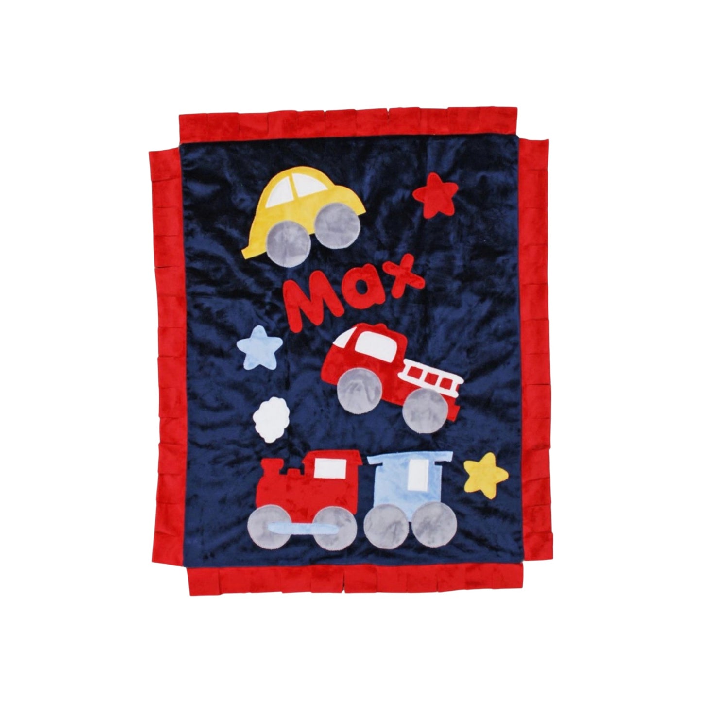 Max Transportation Theme Personalized Minky Blanket