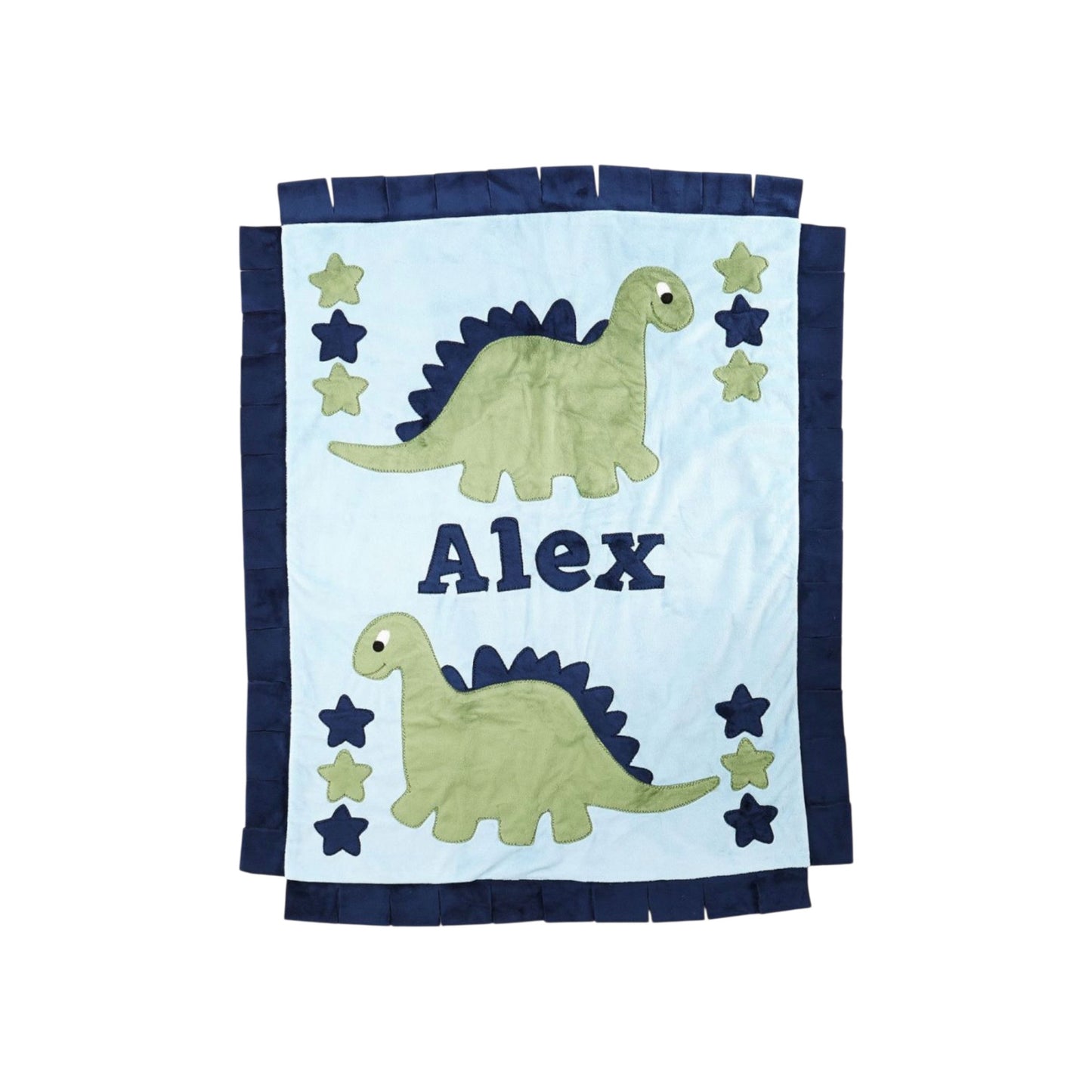 Alex Dinosaurs Personalized Theme Minky Blanket