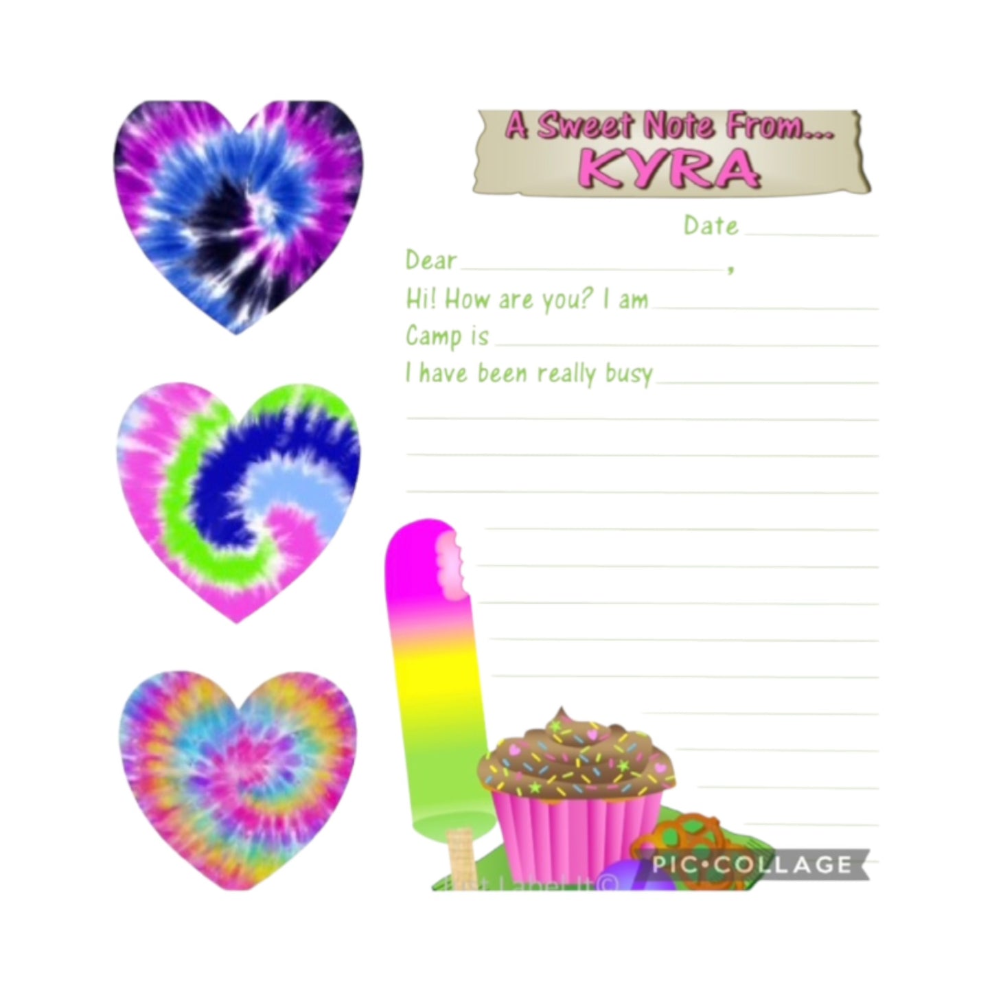 Kyra Sweets Design Stationery