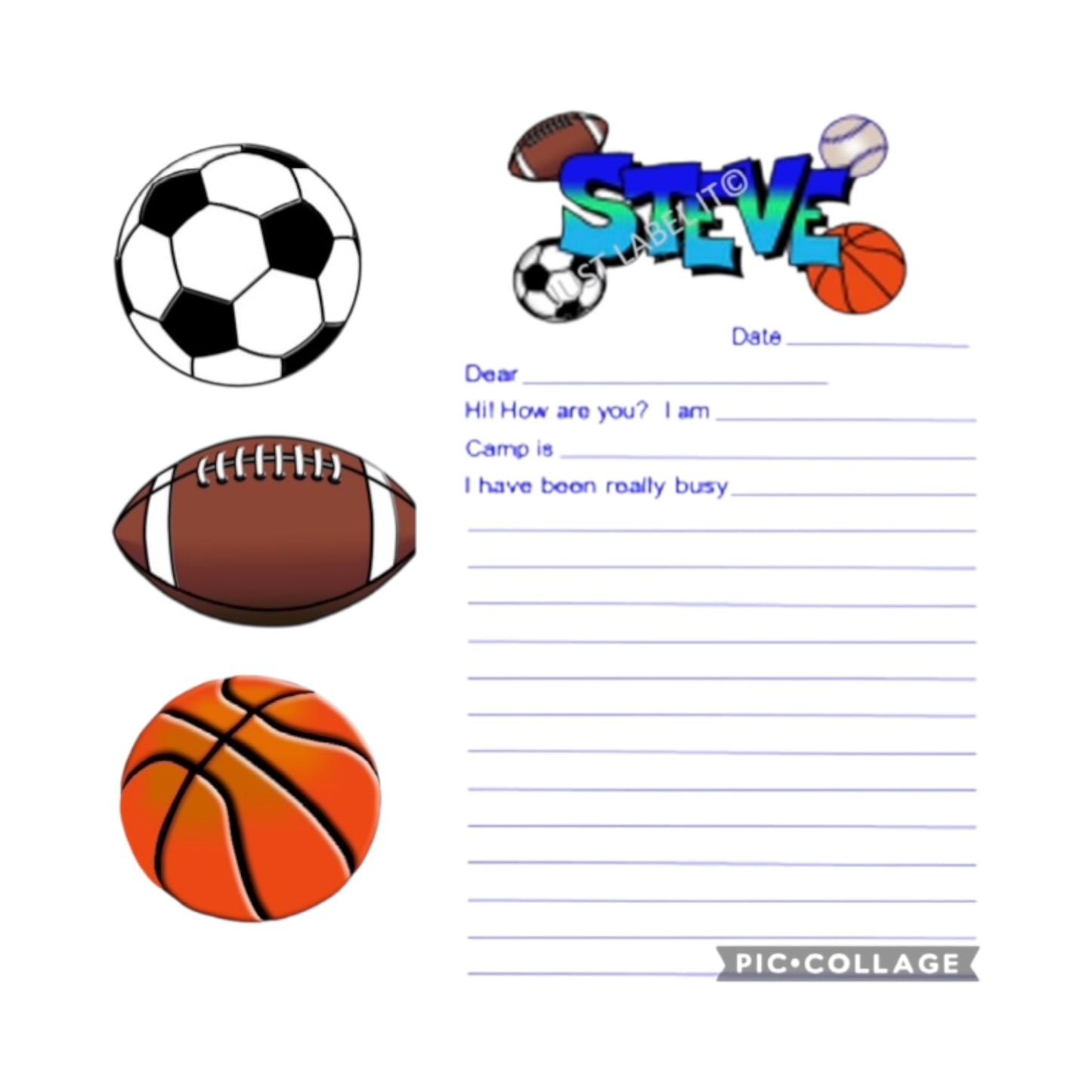 Steve Sports Design Stationery