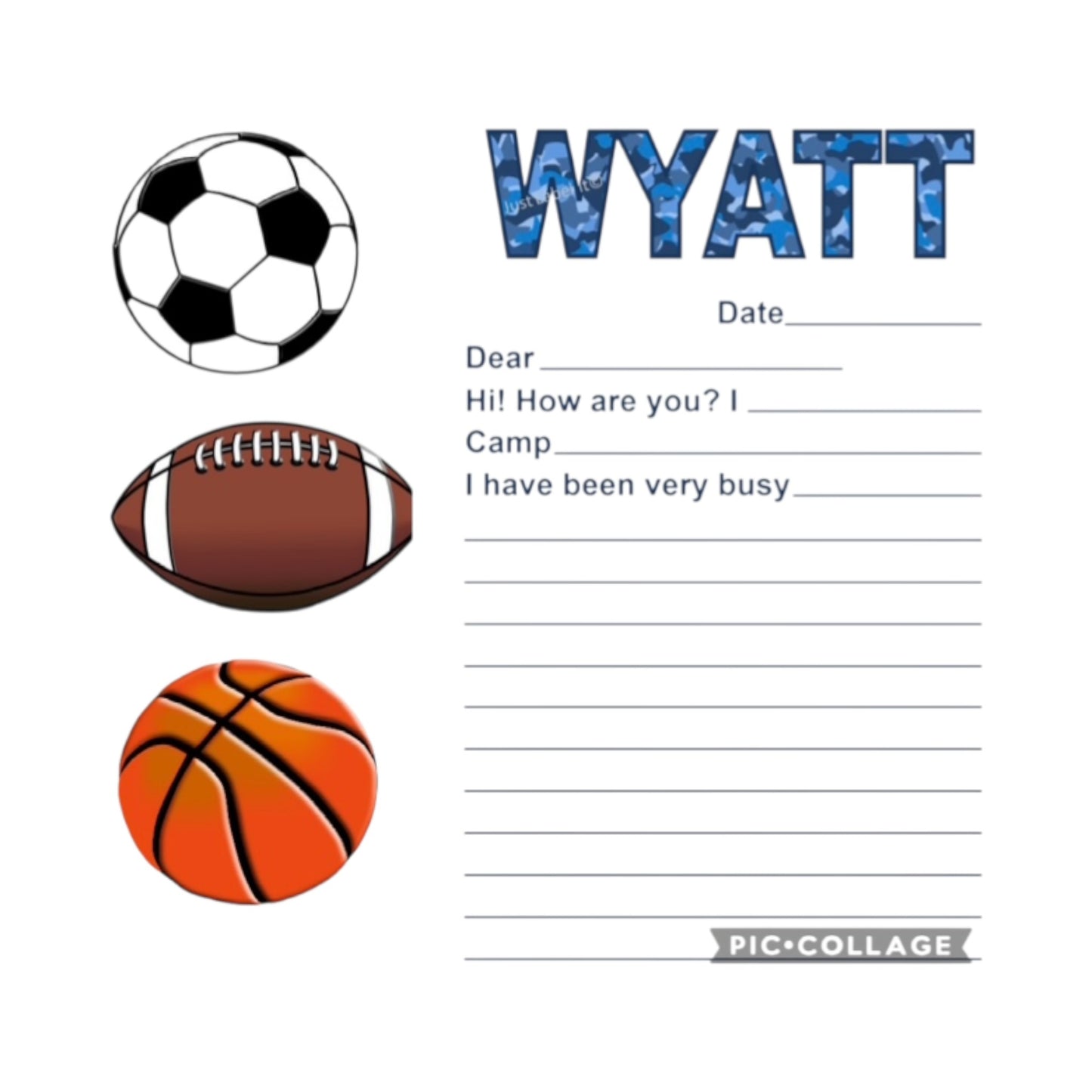 Wyatt Name Design Stationery
