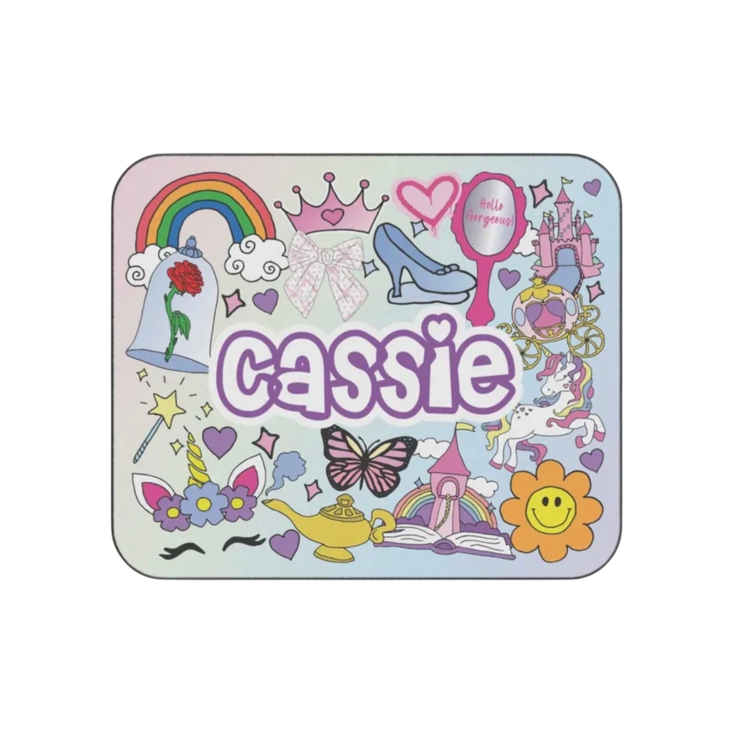 Cassie Princess Theme Personalized Floor Mat