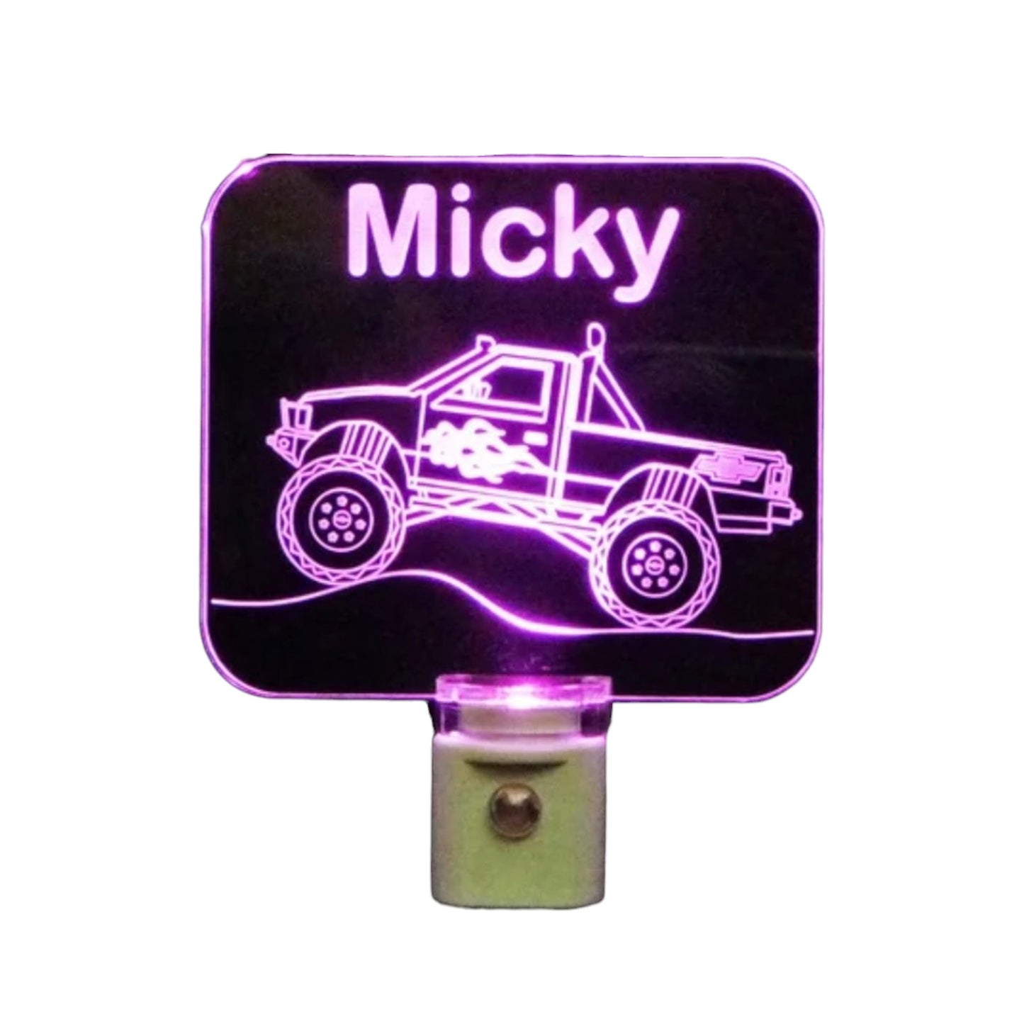 Micky Pick Up Truck Lucite Night Light