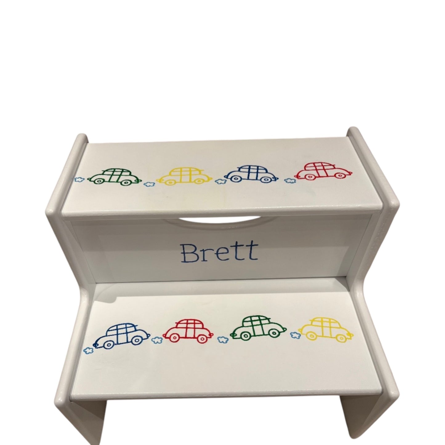 Brett Taxis Theme Hand Painted 2 Step Up Stool