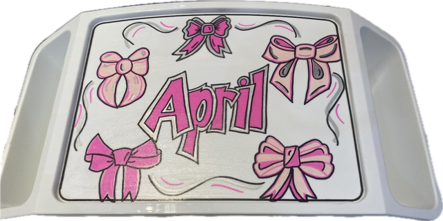 April Bows Theme Lap Tray