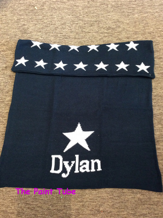 Dylan Stars 100% Cotton Knitted Blanket