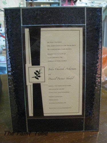 Wedding Invitation Stain Glass Keepsake Box