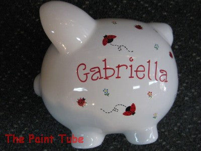 Ladybug Design Ceramic Piggy Bank