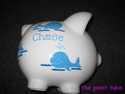 Whales Design Ceramic Piggy Bank