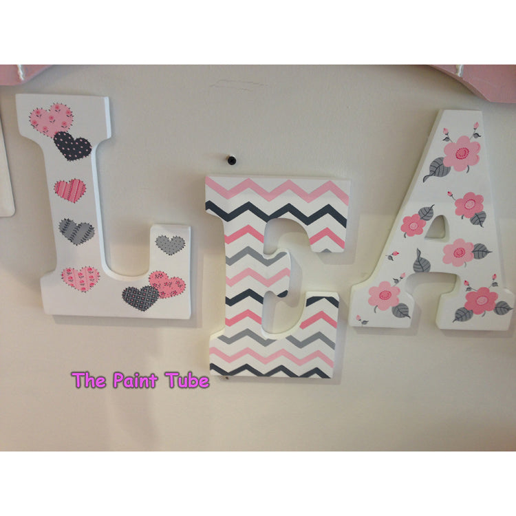 Lea Geometric Theme Individual Wall Letters