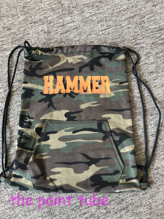 Hammer Camo Draw String Backpack The Paint Tube