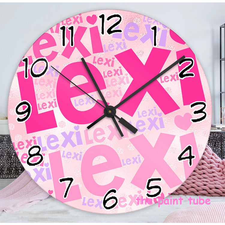 Lexi Scattered Name Clock