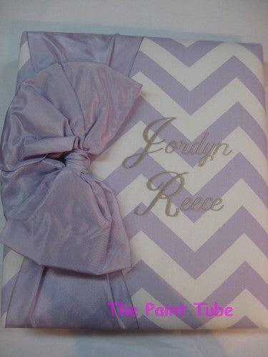 Jordyn Reece Lavendar Chevron Fabric 2 up Photo Album