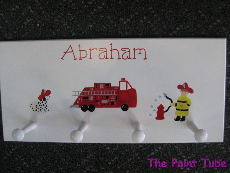 Abraham Fireman Theme Wall Rack with Pegs