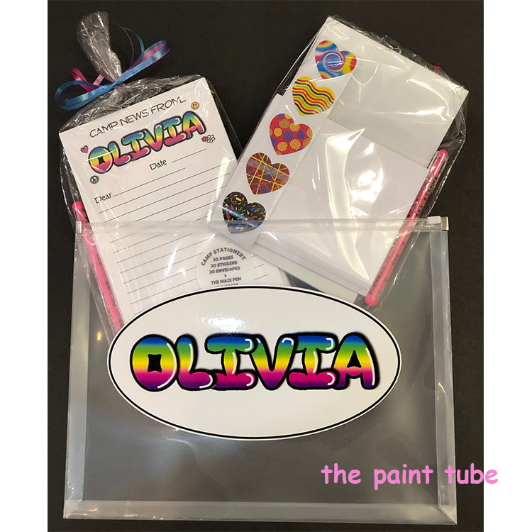Olivia Cam Stationery/Matching Holder