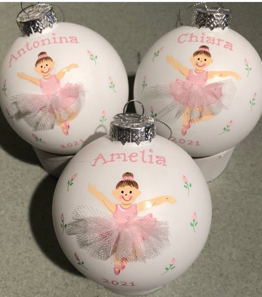 Ballerina  Personalized Christmas Balls