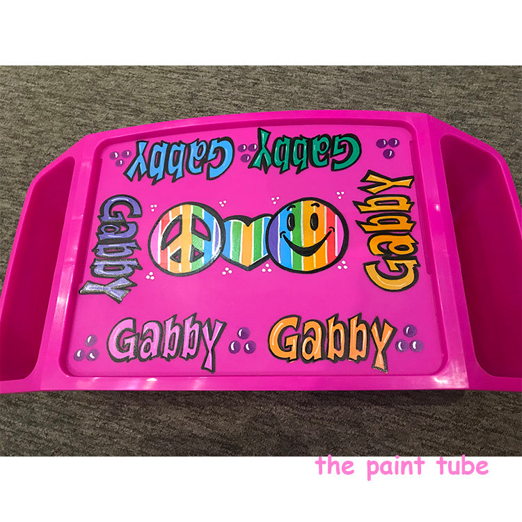 Gabby Peace,Heart,Happy Face Theme Storage Lap Desk