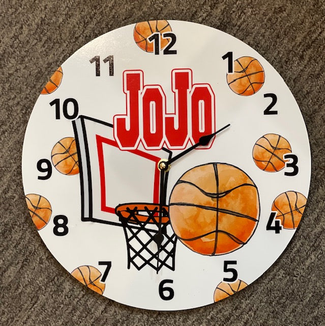 JoJo BasketBall Theme Personalize Wall Clock
