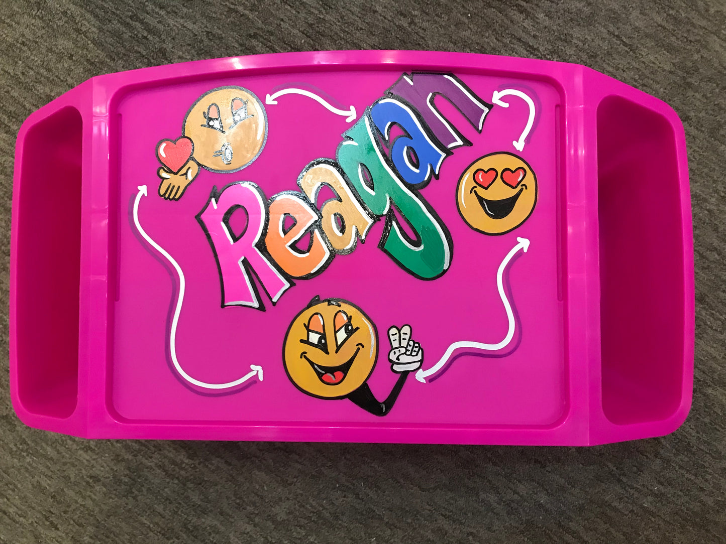 Reagan Emoji Theme Storage Lap Desk