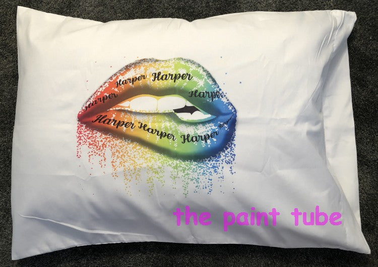 Harper Lips Cotton Pillow Case
