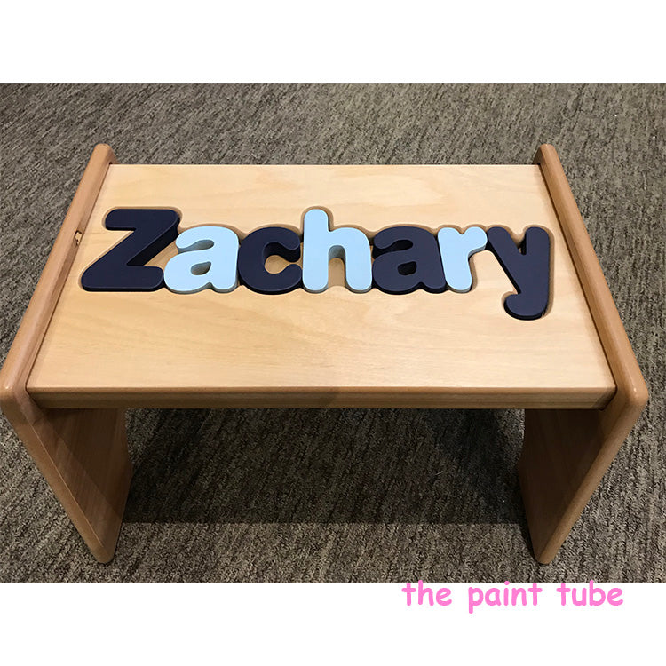 Zachary Natural Custom Name Puzzle Stool The Paint Tube zachary-natural-custom-name-puzzle-stool-the-paint-tube