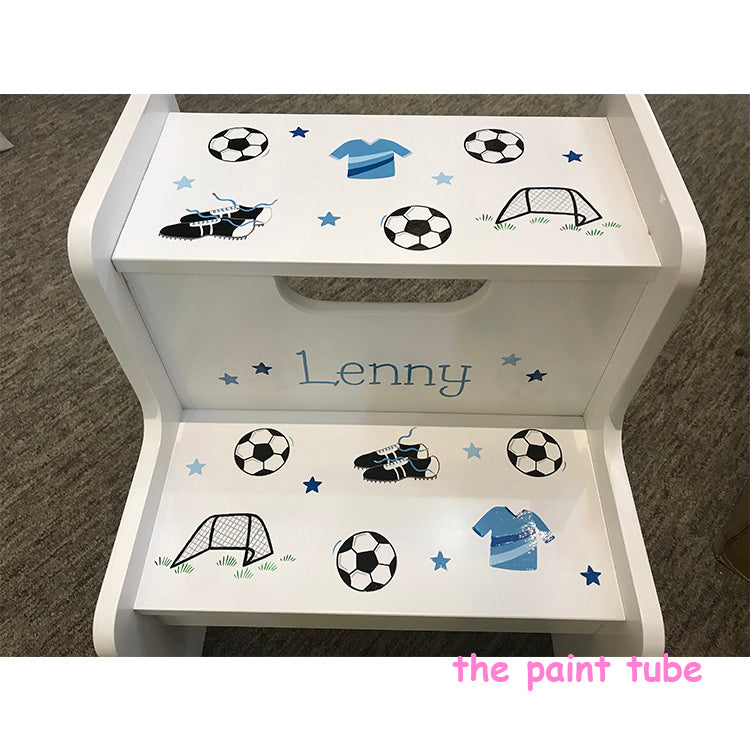 Lenny Soccer Theme 2 Step Up Stool
