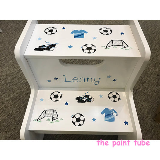 Lenny Soccer Theme 2 Step Up Stool