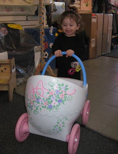 Hand Painted Doll Buggy
