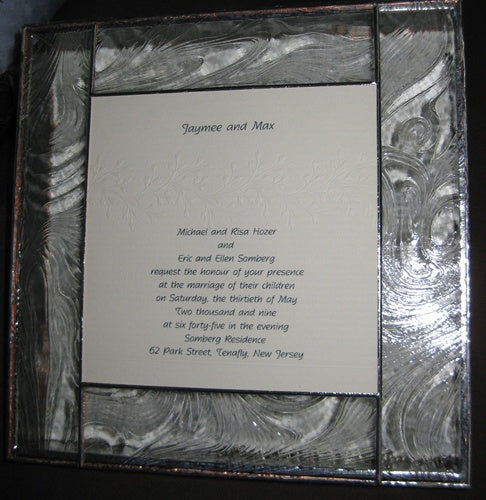 Wedding Invitation Stain Glass  Keepsake Box
