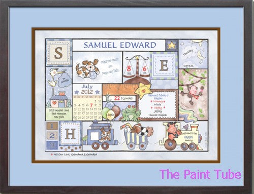 Boy Lt. Blue & Chocolate Patchwork