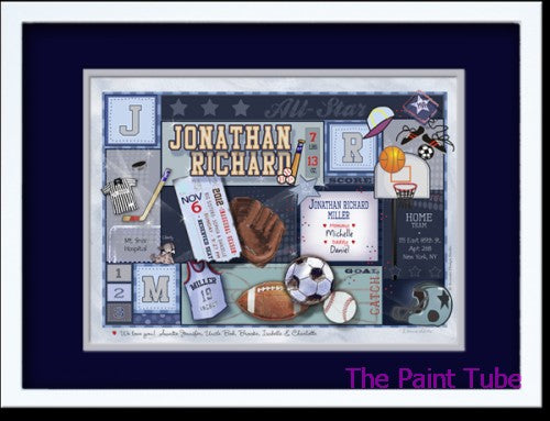 Boy Sports Patchwork Grey