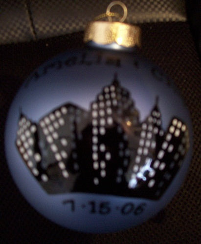 Personalized Skyline Christmas Ball