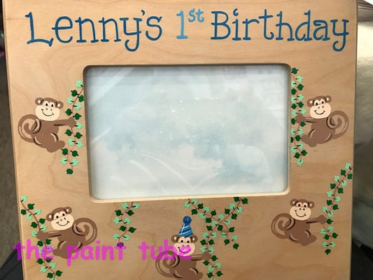 Lenny&#8217;s 1stBirthday Monkey Theme Frame