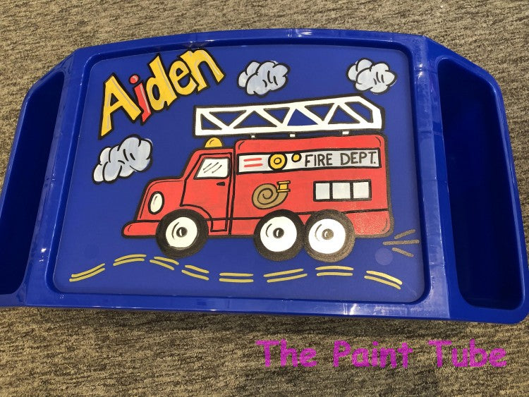 Aiden Firetruck Theme Storage Lap Desk